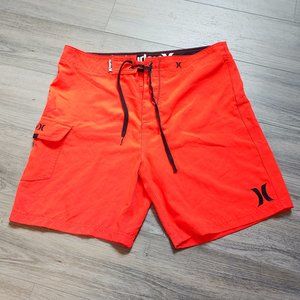 Excellent Used Condition Men's HURLEY Board Shorts Neon Orange